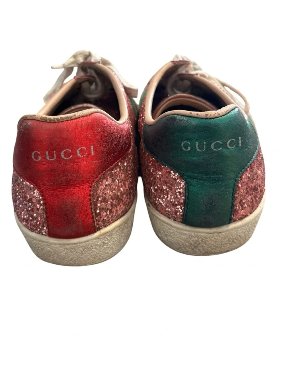 Gucci Ace Pink Glitter Sneakers - Picture 7 of 10